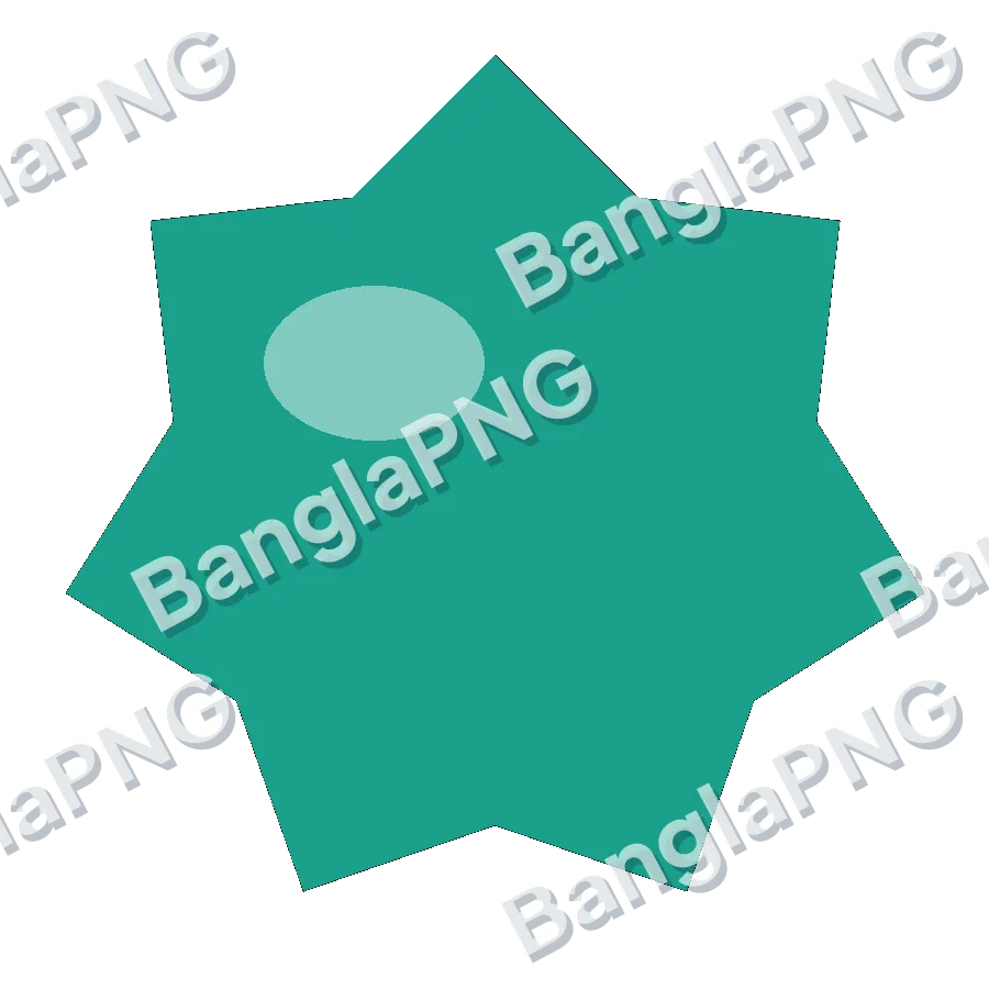 Teal Blob Shape transparent PNG