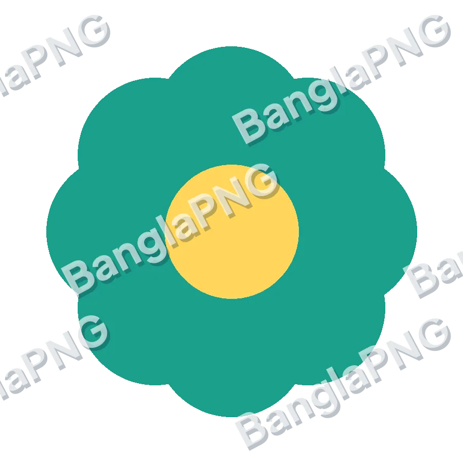 Teal Flower transparent PNG