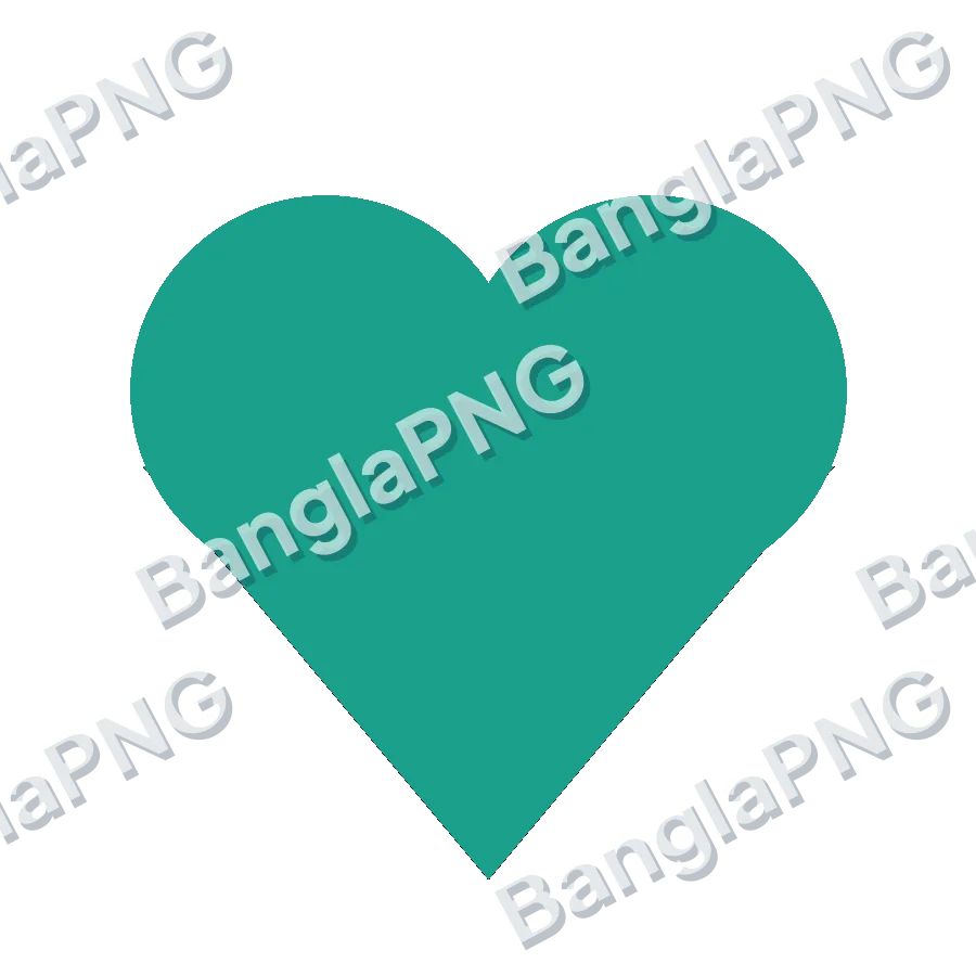 Teal Heart transparent PNG