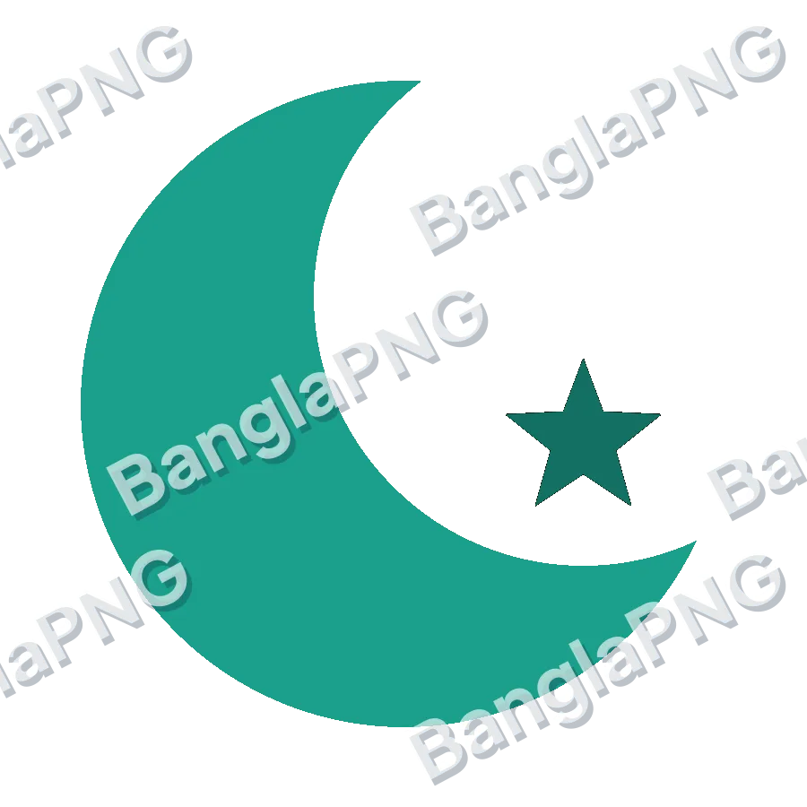 Teal Moon transparent PNG