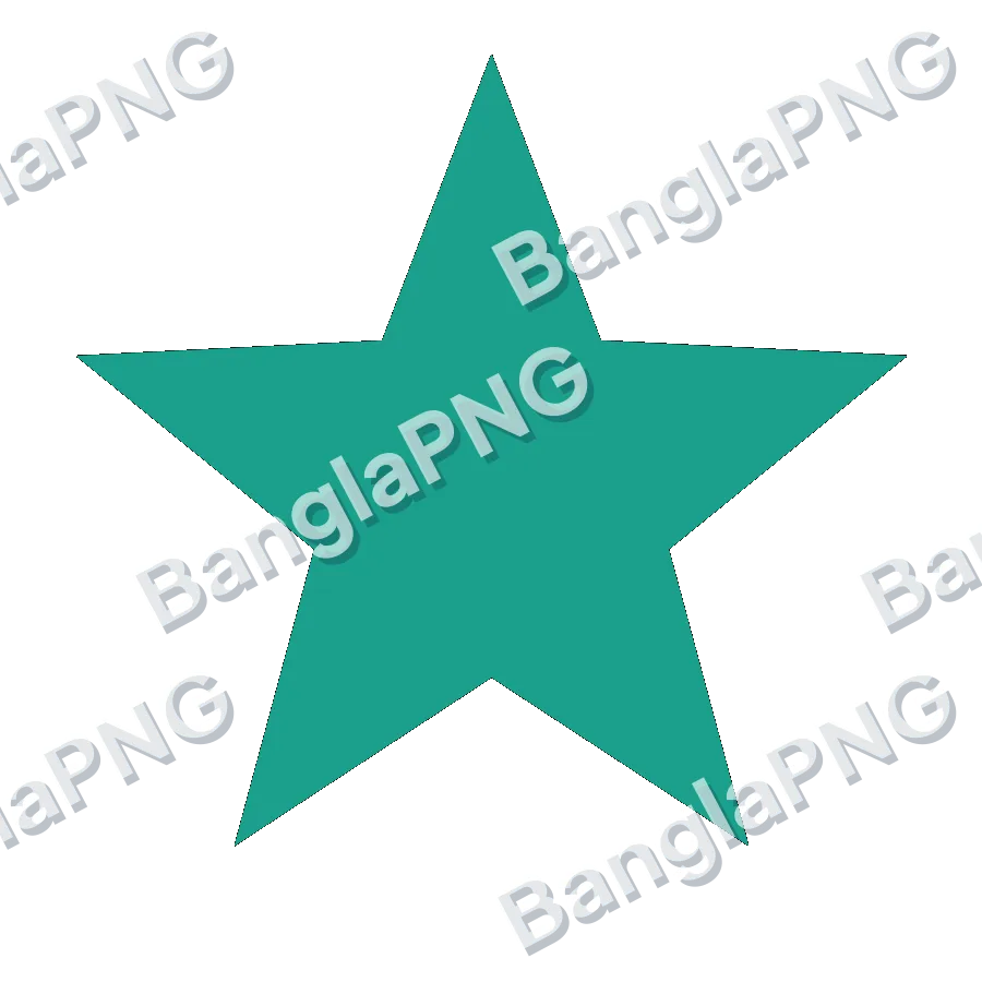 Teal Star transparent PNG