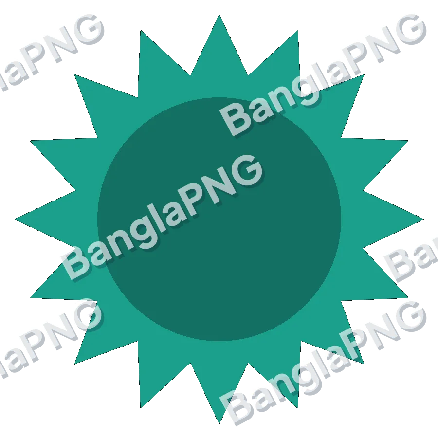Teal Sun transparent PNG