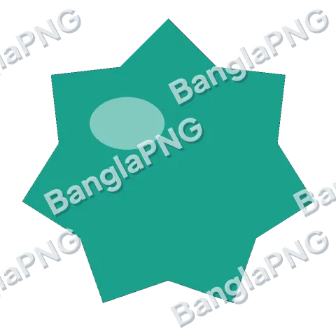 Teal Blob Shape transparent PNG