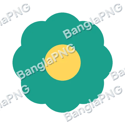 Teal Flower transparent PNG