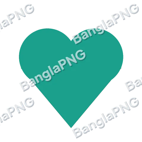 Teal Heart transparent PNG