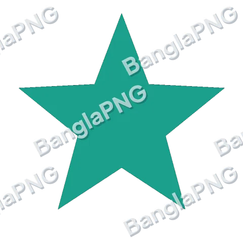 Teal Star transparent PNG