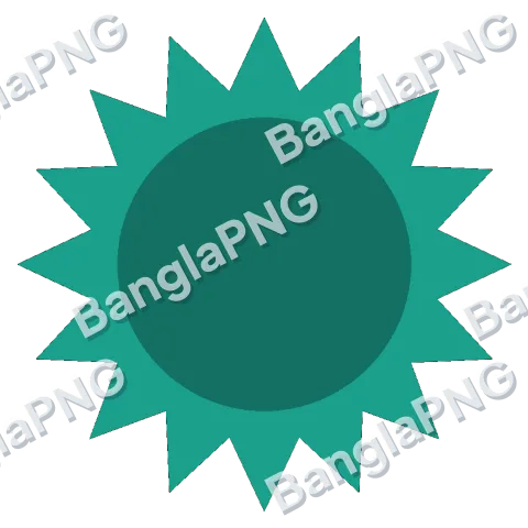 Teal Sun transparent PNG